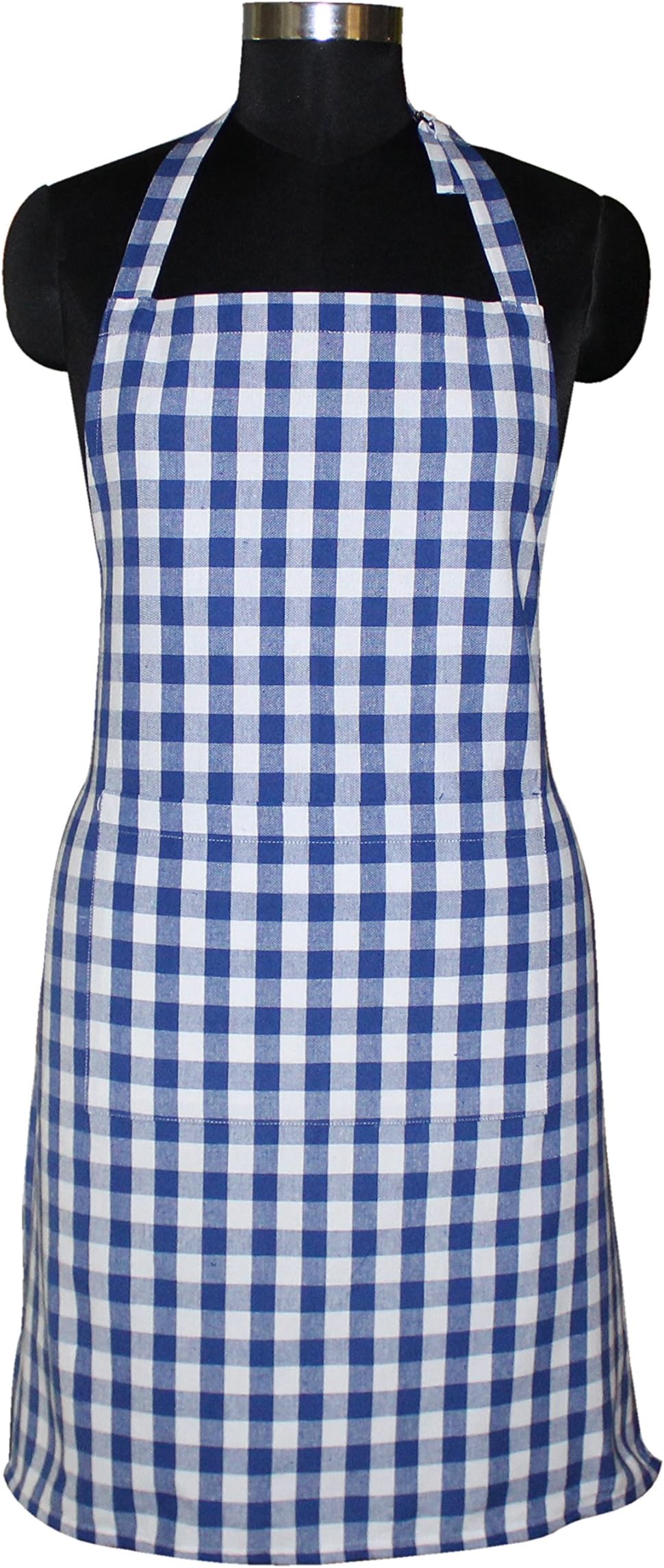 Airwill, 100% Cotton Yarn-Dyed Designer Checked Weave Aprons, Sized 65cm in Width & 80cm in Length with 1 Center Pocket…