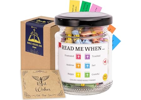 Bible Verse Jar – 92 Hand-Rolled Scripture Scro...