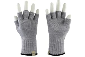 Merino Wool Fingerless Gloves - Hunting and Fishing Liner - Half Finger Warm Knitted Gloves