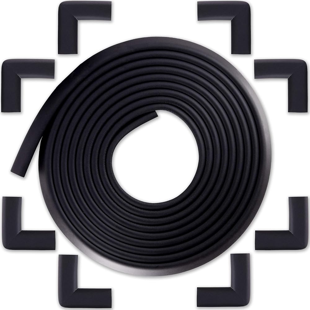 Bebe Earth Baby Proofing Edge and Corner Guard Set 20 ft Onyx Black 6M