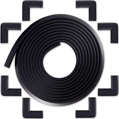 Bebe Earth Baby Proofing Edge and Corner Guard Set 20 ft Onyx Black 6M