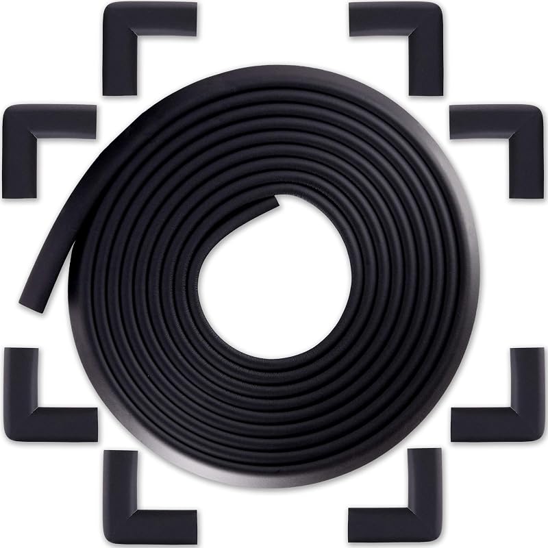 Bebe Earth Baby Proofing Edge and Corner Guard Set 20 ft Onyx Black 6M