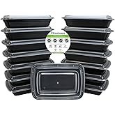 Freshware Meal Prep Containers ,1 Compartment with Lids, Food Containers, Lunch Box | BPA Free | Stackable | Bento Box, Microwave/Dishwasher/Freezer Safe, Portion Control ,28 oz (Pack of 15)