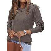 Arach&amp;Cloz Women's Wool Blend Classic Crew Neck Casual Fall Sweaters | Business Casual, Long Sleeve, Anti-Pilling, Wrinkle-Resistant