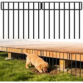 HIHADUUM 20Ft(L) X 13Inch(H) Animal Barrier Fence - 14 Pack Garden Fence Animal Barrier Garden Border Rustproof Metal No Dig Fence Panels for Dog Rabbit Defense Bottom Blocker for Outdoor Yard Patio
