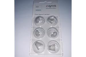 Signia/Connexx Click Sleeve Dome For CIC, ITC & RIC Hearing Aid (Small- Vented) (Pcs- 6)