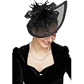 Gionforsy Fascinators Hat Flower Tea Party Hats for Women Feather Hat for Wedding