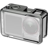 NEEWER Cage for Action 5 Pro 4 3, Protective Metal Video Rig with Cold Shoe, 1/4" Thread, Shutter Button Compatible with DJI Osmo Action5 Pro Action4 Action3 DJI Mic Magnetic Adapter Mount, AC014