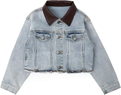 girls short denim jacket
