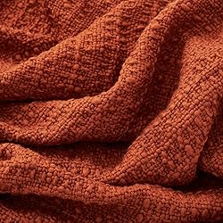 PANDATEX Thick Chunky Orange Knitted Throw Blanket