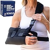 Braceapedia PerfectFit Arm Sling Shoulder Immobilizer with Abductor, Medical Grade Support Brace, Rotator Cuff or Surgery Recovery Sling, Shoulder Brace for Men and Women, Large, Black