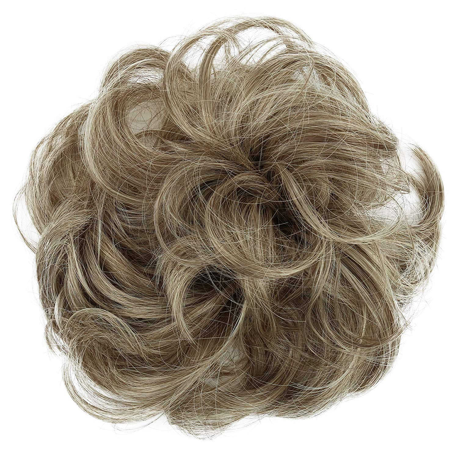 CAISHA Messy Scrunchie Bun Voluminous Wavy Hairpiece Heat-resistant Synthetic Fibres Brown Blonde G22A