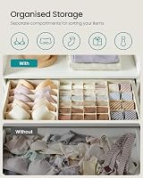 SONGMICS Set of 8 Underwear Drawer Organisers Sand Beige RUS008M01 view 6