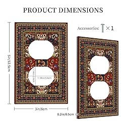 Vintage Boho Tribal Rustic Blue Red Paisley Single