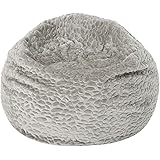 Christopher Knight Home Laraine Furry Glam Grey Pebble Pattern Faux Fur 3 Ft. Bean Bag