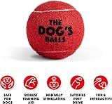 The Dog's Balls Dog Tennis Balls Red Medium 6-Pack Non-Abrasive Felt Float view 2