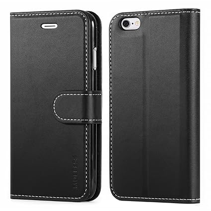 Mulbess Business Style Ledertasche im Ständer Book Case / Kartenfach für Apple iPhone 6 / 6s (4,7 Zoll) Tasche Hülle Leder Et