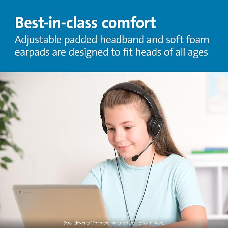 USB-HiFi-Kopfhörer mit Mikrofon, Hochwertiger Stereosound, Einstellbares Mikrofon mit Geräuschunterdrückung (Noise-Cancelling), Headset für Konferenzen, Calls oder Gaming, Schwarz, K97601WW