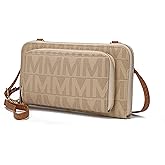MKF Collection Women's Crossbody Phone Bag, Vegan Leather shoulder Bag Cell phone bag Wallet Purse Handbag by Mia K