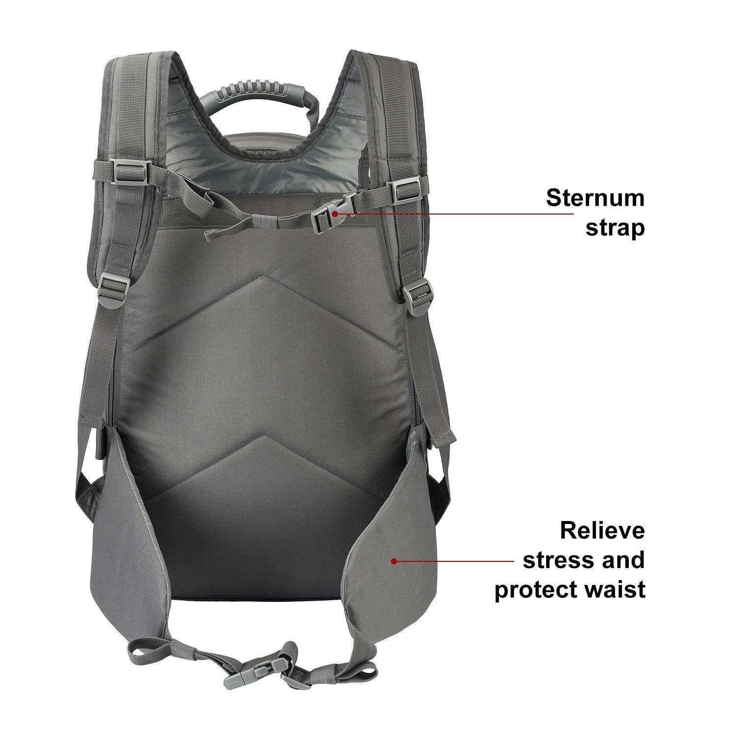 Greencity Laptop mochilas tácticas tácticas de 3 días expandibles bag it bag out estancamiento clásico de viaje de viaje, gris Greencity Laptop mochilas tácticas tácticas de 3 días expandibles bag it bag out estancamiento clásico de viaje de viaje, gris