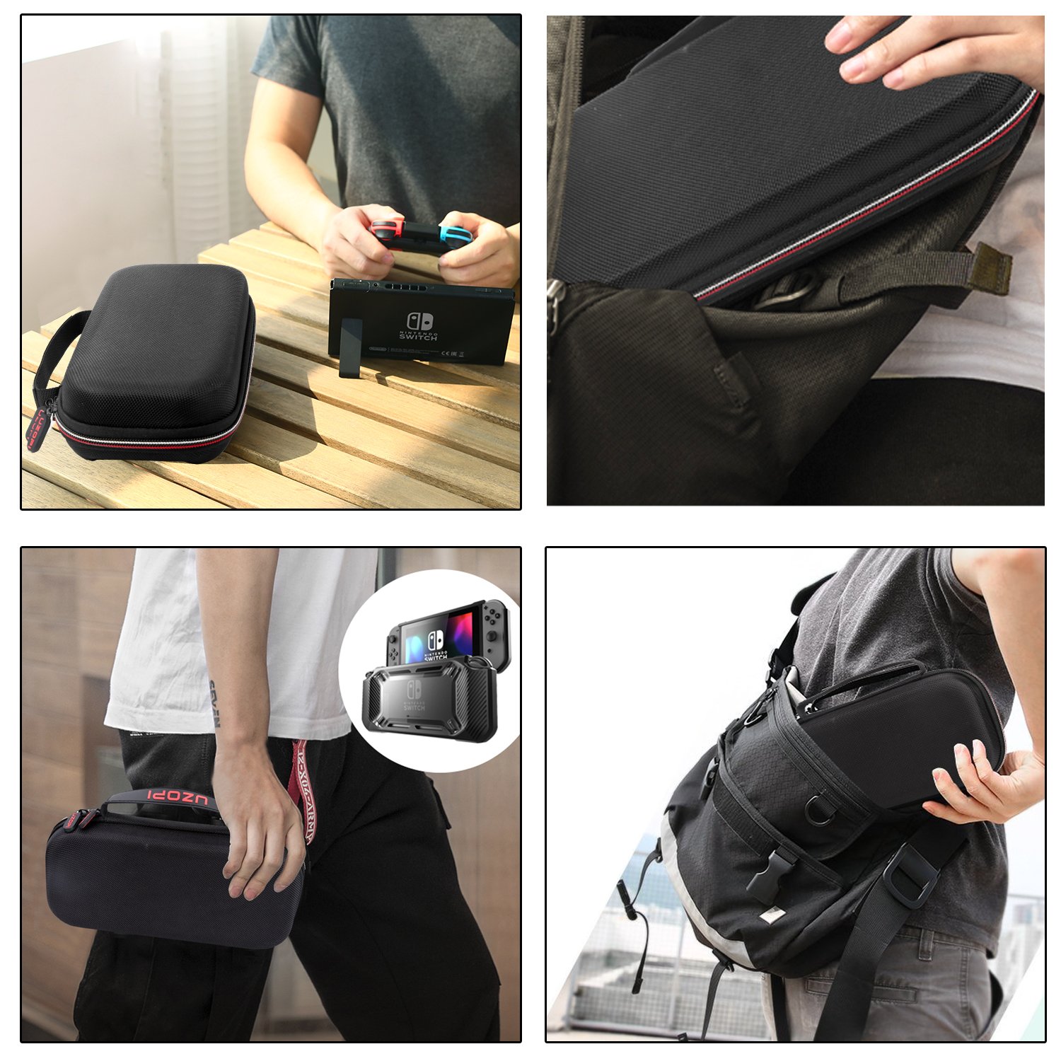 Funda para Nintendo Switch, VOOKI Estuche Portátil Transporte/Viaje Protection Apto para Nintendo Switch, Accesorios Oficiales 20 Bolsillos Pequeños