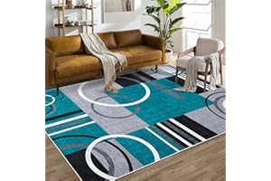 MilleLoom Washable 5x7 Area Rug Abstract Neutral Rug Non Slip Modern Geometric Accent Rugs Soft Low Pile Stain Resistant Carp