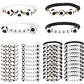 Tinrbip 40 Pcs Sports Charm Bracelets, Soccer Softball Basketball Foftball Party Favors, Adjustable Beaded Bracelet Bulk for Women Teens Player Decoration