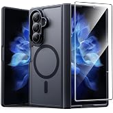 FNTCASE for Samsung Galaxy Z Fold 7 Case, Hinge Protection, Fit for Magsafe | with Screen Protector, Translucent Matte Magnetic Back, 18FT Military Grade Drop Proof, Protective Phone Cover, Black