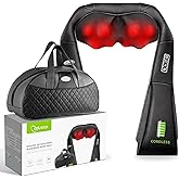 cotsoco Cordless Shiatsu Neck and Shoulder Massager with Heat,Portable Massagers for Neck and Back,3D Deep Tissue Kneading Back Massager for Muscle Pain Relief,Perfect Gifts for Men and Woman