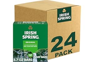 Irish Spring Bar Soap for Men, Original Clean, Smell Fresh and Clean for 12 Hours, Men Soap Bars for Washing Hands and Body, Mild for Skin, Recyclable Carton, 3.7 Ounce – 3 Count (Pack of 8)