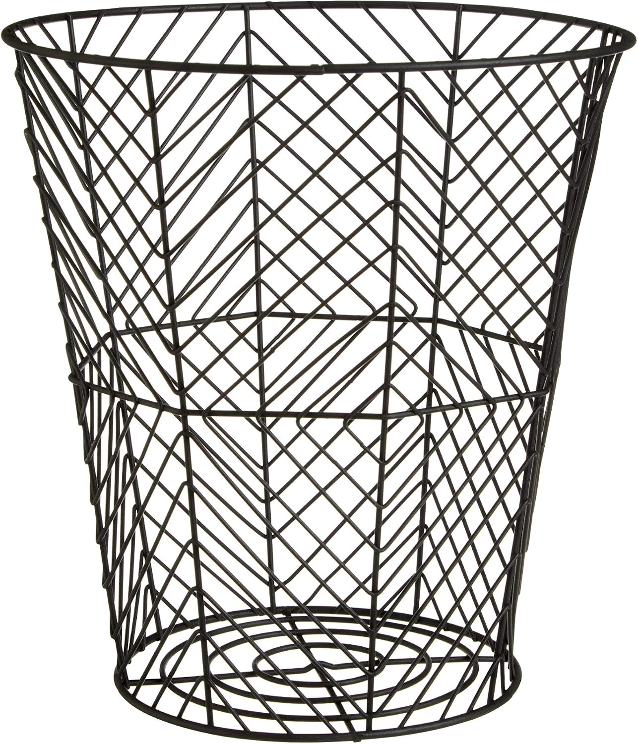 Premier Housewares Stylish Black Powder Coat Storage Basket, Regular