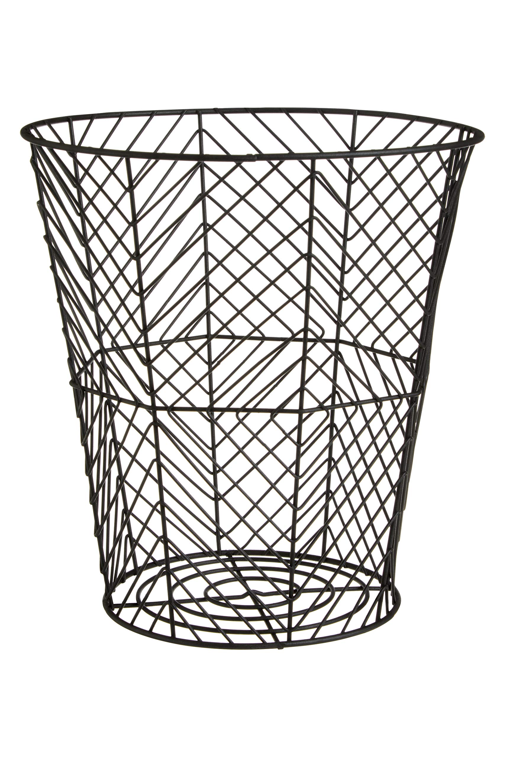 Premier Housewares Stylish Black Powder Coat Storage Basket | Functional Storage Basket For Kitchen | Durable Decorative Basket For Storage | Metal Wire Constructed Storage Basket