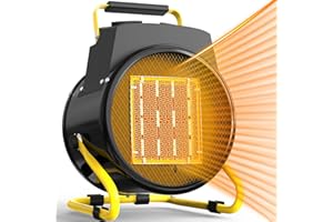 SISUPASSIE Outdoor Heaters for Patio - Electric Garage Heater with PTC Overheat Protection & Fast Heating, Cermica Portable Greenhouse Heater for Patio, Garage