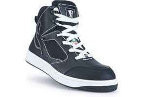 KPR Work Boots for Men CSA Approved Steel Toe 6" Leather Construction Rubber Sole Working Workboots Waterproof Non Slip Punct