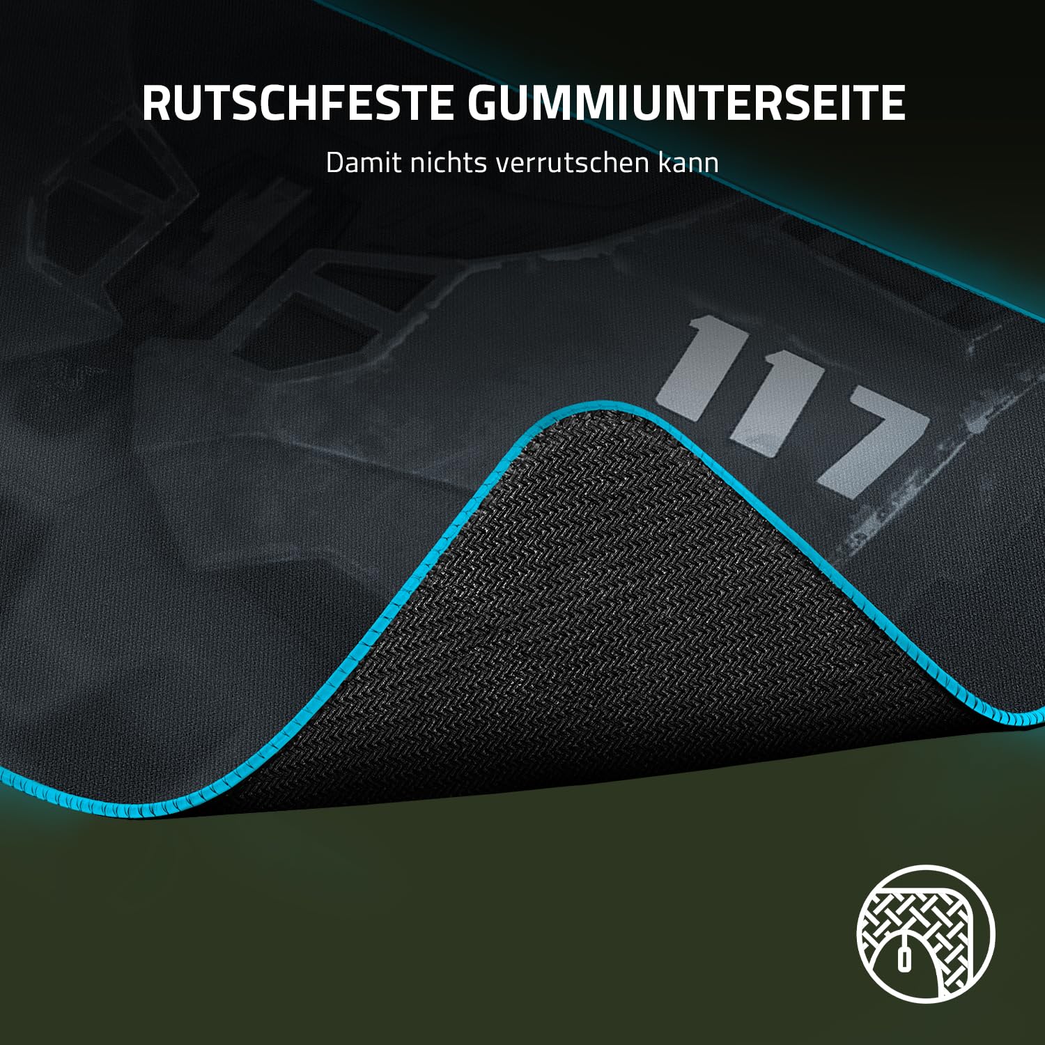 Razer Goliathus Gaming-Mauspad, erweitertes Chroma, anpassbare RGB-Beleuchtung, weiches Stoffmaterial, ausgewogene Kontrolle und Geschwindigkeit, rutschfeste Gummiunterseite, Halo Infinte Edition 6