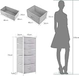 YITAHOME 5-Drawer Chest Organizer Non-Woven Fabric Grey White Metal Frame view 3