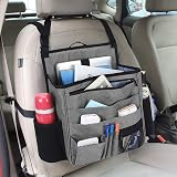 Luxja Front Car Seat Organizer Backpack with Laptop Sleeve Black Grey view 2