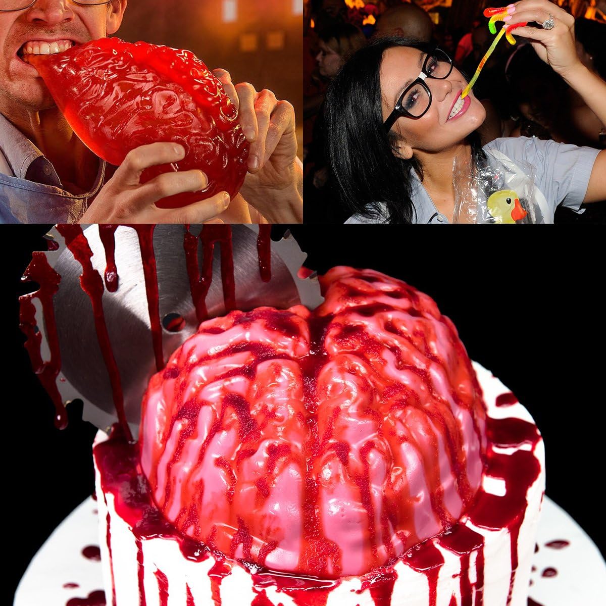 BESTonZON 2 Pack Brain Jelly Mould and Silicone Mould for Halloween or Pirate Themed Parties, Transparent - Image 5