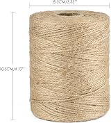 jijAcraft Natural Jute Twine 300M 2 Ply 1.5mm Brown Garden String view 4