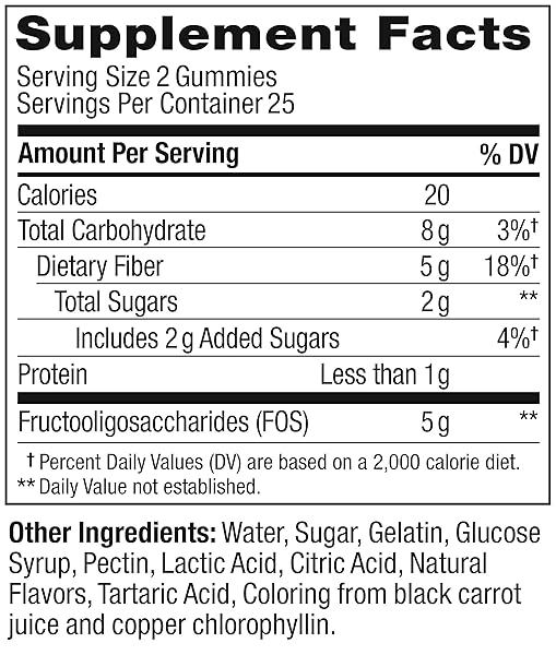 OLLY FIBER GUMMY RINGS, 5G PREBIOTIC FIBER, FOS (FRUCTO-OLIGOSACCHARIDES), DIGESTIVE SUPPORT, BERRY MELON 50CT