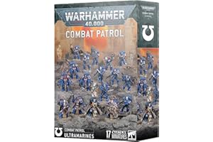 Warhammer 40,000 Combat Patrol: Ultramarines – 17 Space Marine Miniatures | Chief Librarian Tigurius, Bladeguard Veterans, Re