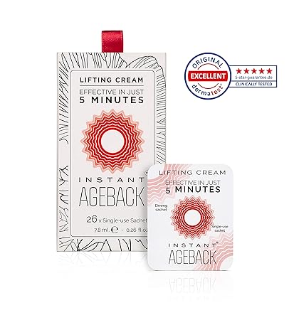 Soforteffekt gegen Falten, Tränensäcke und schlaffe Haut, INSTANT AGEBACK, Lifting Creme, Faltencreme, Klinisch und dermatolo