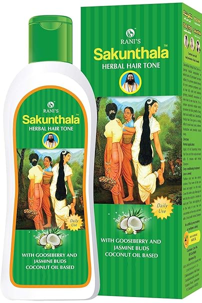 Sakunthala Herbal Hair Tone (with Gooseberry, Jasmine Buds & Coconut Oil based Hair Oil) - 80 ml (Pack of 1)