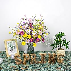 J'FLORU Artificial Spring Flowers 12 Pack Spring