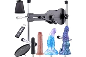 Sinloli Remote Control Sex Machine for Adults, Automatic Thrusting Love Machine Device with 2 Fantasy Silicone Dildo Attachme