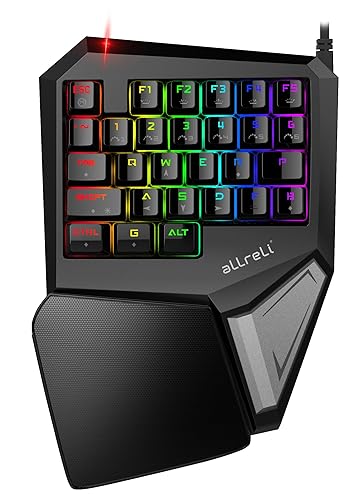 Best Gaming Keypads - Programmable Gaming Keypad, aLLreLi T9 Plus Mechanical Keyboard Gameboard with 29 Programmable Keys and RGB LED Backlit