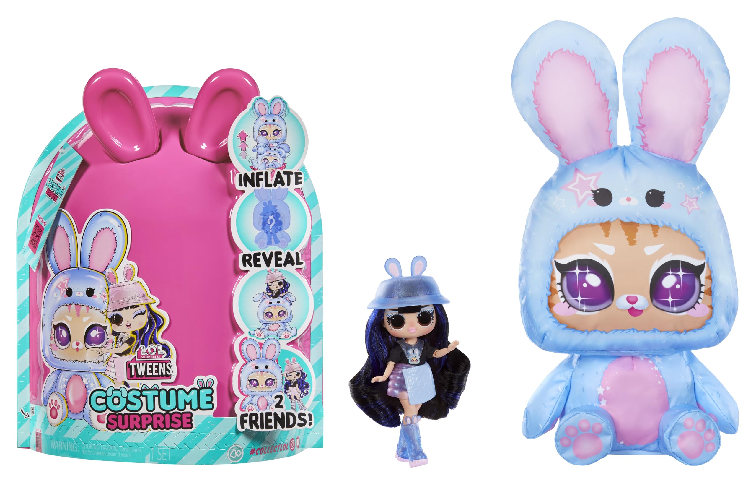 L.O.L. Surprise! Tweens Costume Surprise Aya Cherry Fashion Doll with Inflatable Blue Bunny Pet Costume and Multiple Surprises Including Fabulous Fashions & Accessories – Great for Kids Ages 4+