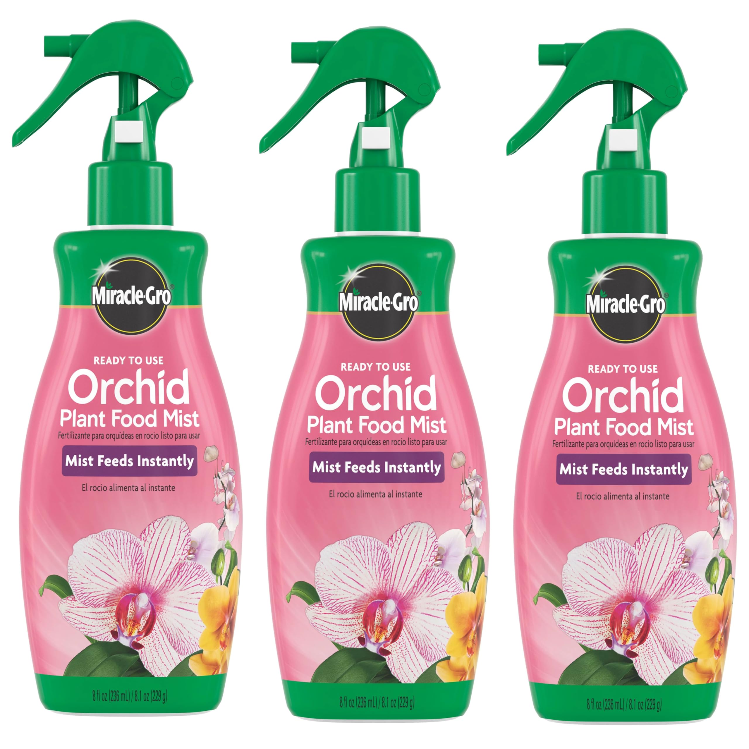 Photo 1 of Miracle-Gro Ready to Use Orchid Plant Food Mist, Indoor Orchid Plants, 8 oz, 3-Pack
