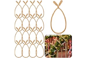 Zhengmy 16 Pcs 20 Inches Christmas Garland Ties Christmas Decorative Twist Ties for Banister Reusable and Flexible Twist for Xmas Home Decorations Holiday Craft Wrapping (Gold)