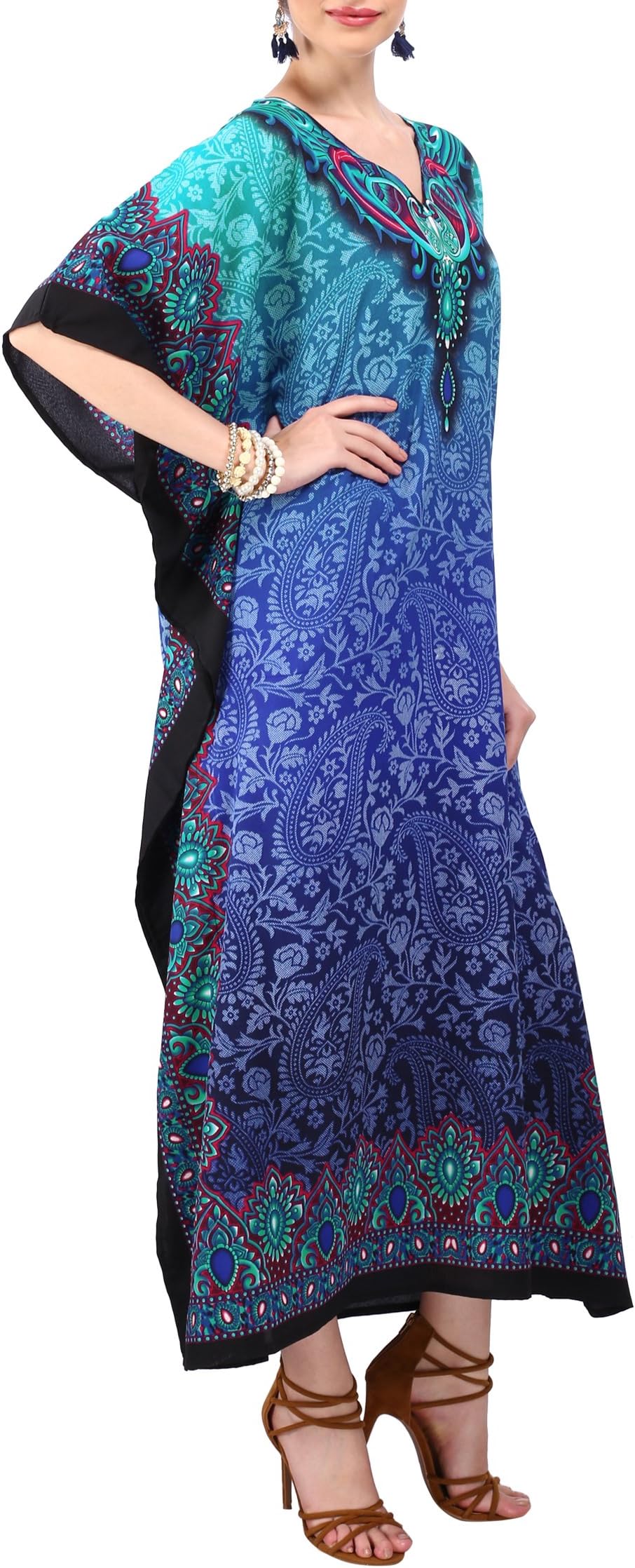 Miss Lavish London Ladies Kaftans Kimono Maxi Style Dresses Suiting Teens to Adult Women in Regular to Plus Size
